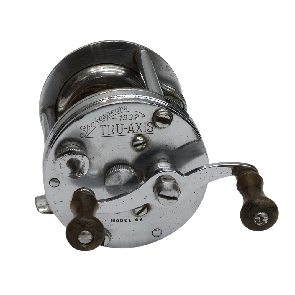 Shakespeare Tru-Axis 1932 Model GK Vintage Metal Casting Fishing Reel, U.S.A.